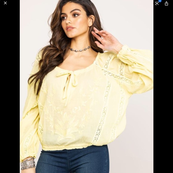 Free People NWT Maria Maria lace & crochet blouse - Picture 3 of 7